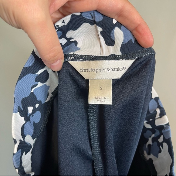 Christopher Banks Knit A Line Skort Size Small Skirt Shorts Blue Printed New - Picture 6 of 8